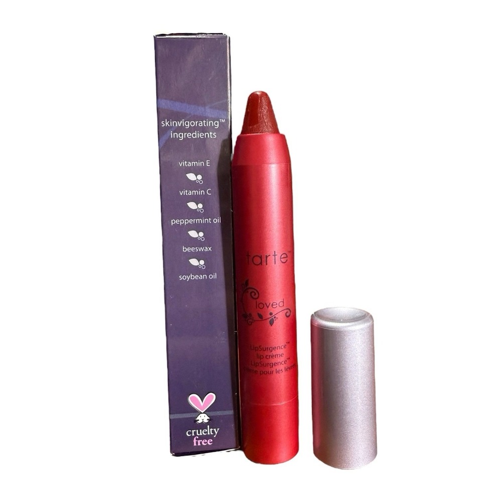 Tarte Lipsurgence Hydrating Lip Creme "Loved" (sheer cherry wine) Full Size RARE - Picture 2 of 3